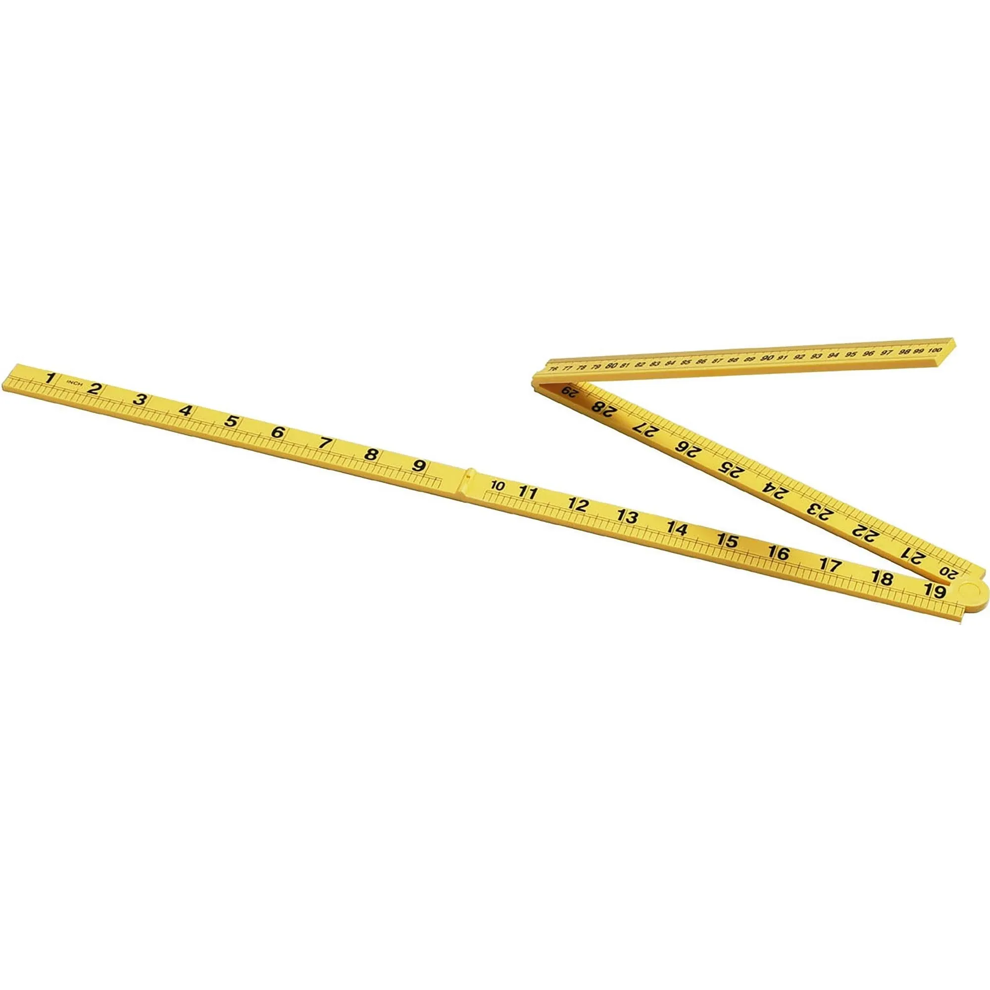 LEARNING ADVANTAGE Folding Meter Stick - Measure in Inches, Centimeters, Milimeters and Meters - Foldable Ruler for Metric and Imperial Measurement Systems