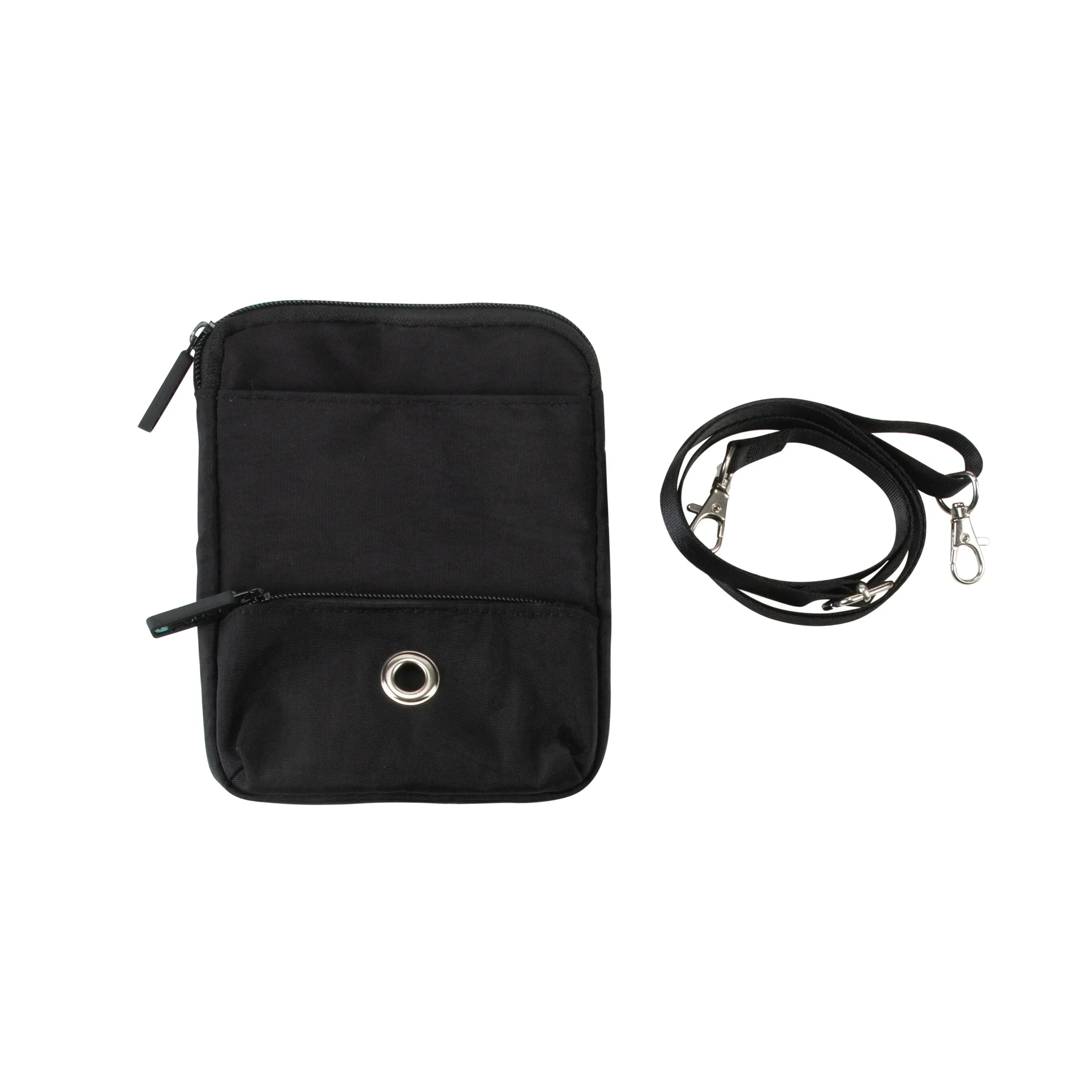 Pounce + Fetch Travel Cross Body Bag with Pet Waste Bag Dispenser, Black, Size: 7 ...