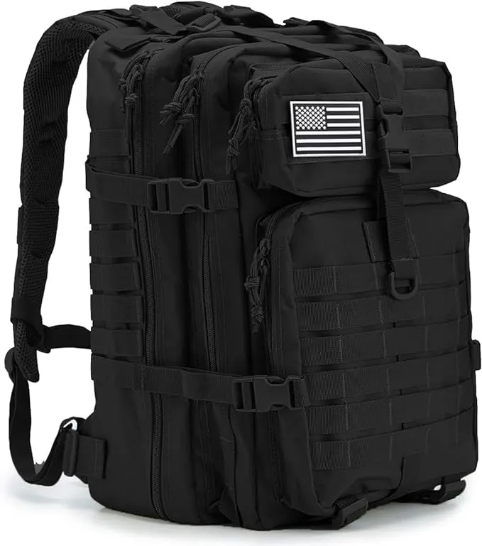 QT&QY 45L Military Tactical Backpacks Molle Army Assault Pack 3 Day Bug Out Bag Hiking Treeking Rucksack…