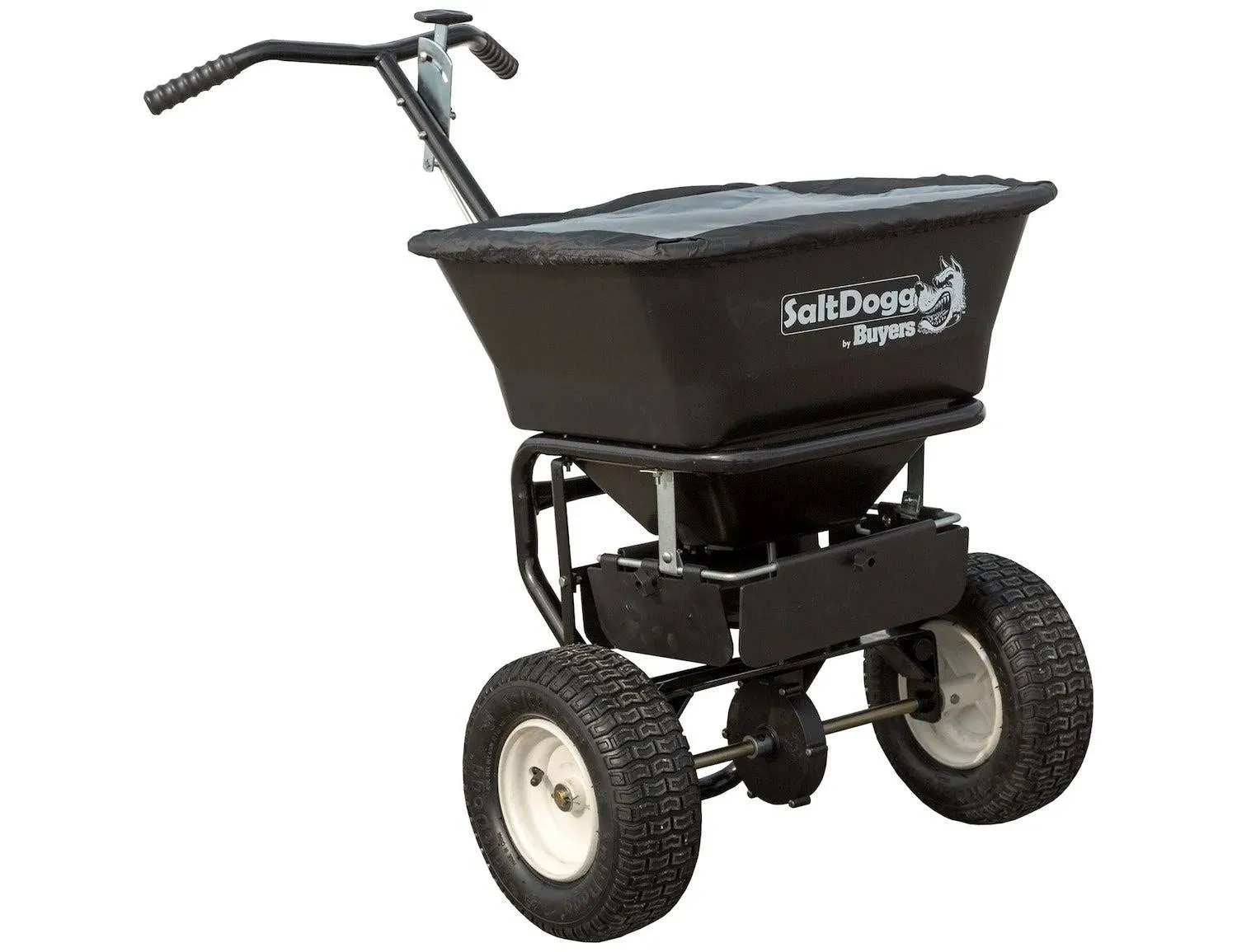 Buyers-WB155BG-SaltDogg Bulk Salt Walk Behind Broadcast Spreader with Black ...