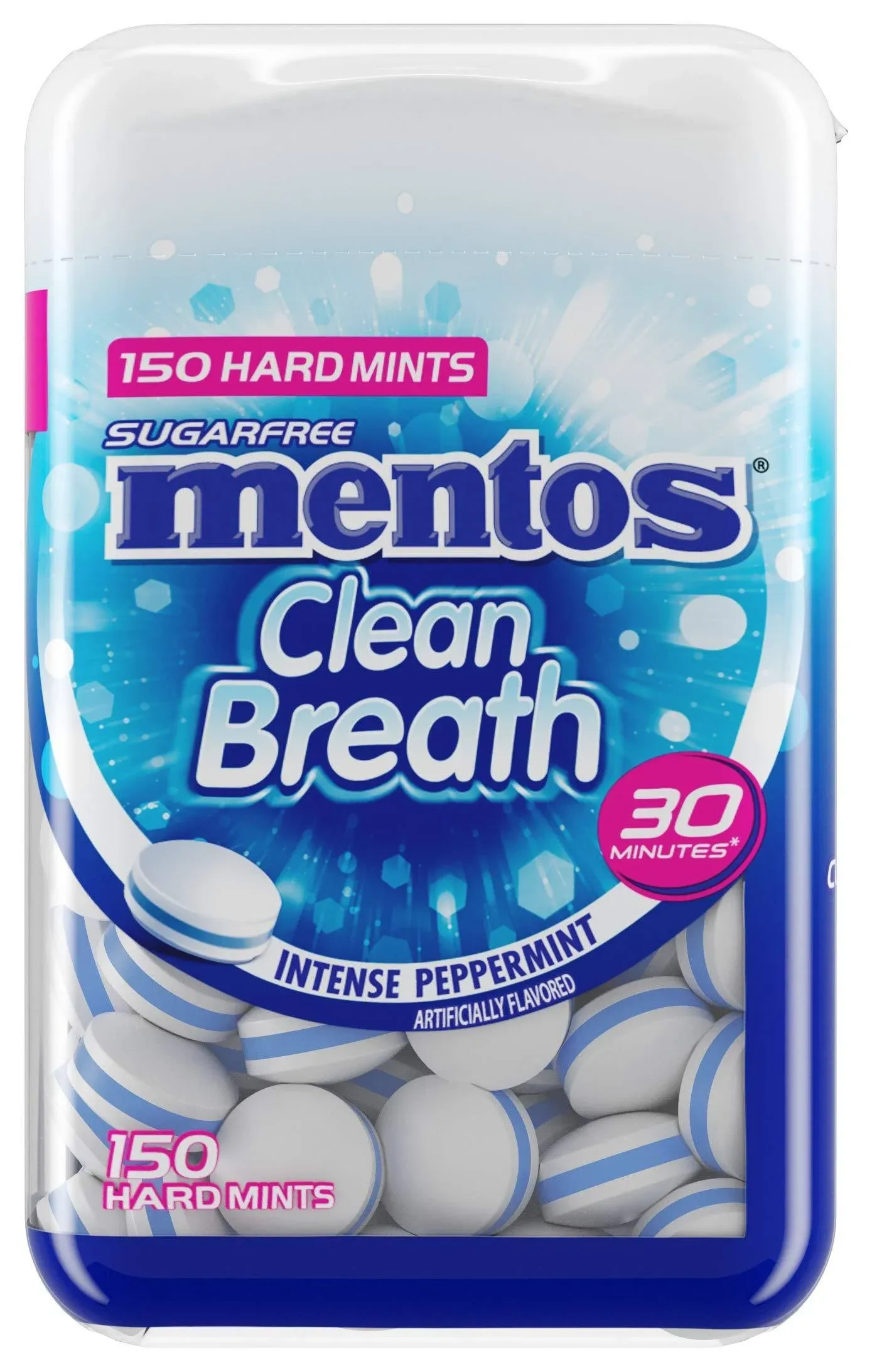 Mentos Hard Mints, Sugar Free, Intense Peppermint - 150 mints