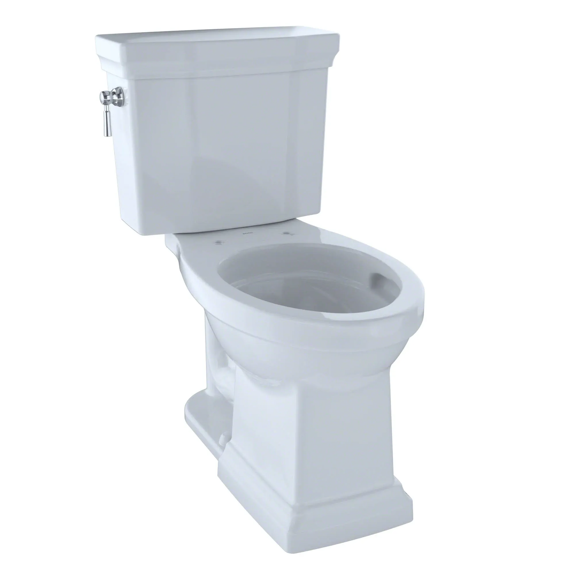 Toto CST404CEFG#01 Promenade II Two-Piece Elongated 1.28 GPF Universal Height Toilet with CEFIONTECT , Cotton White