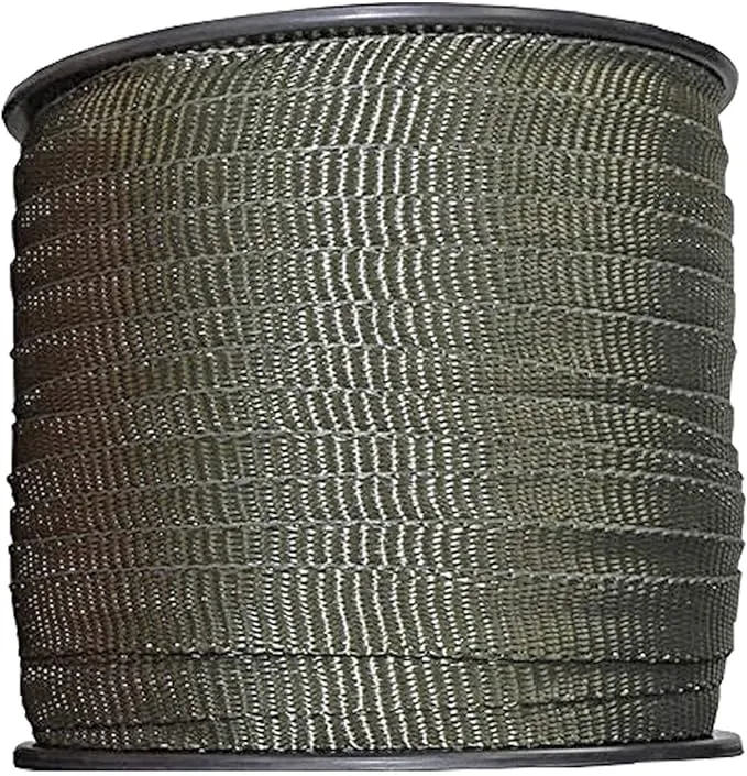 250' Tree Tie Strap Staking and Guying Material - Made in USA - 1,800 Lbs Strength Olive