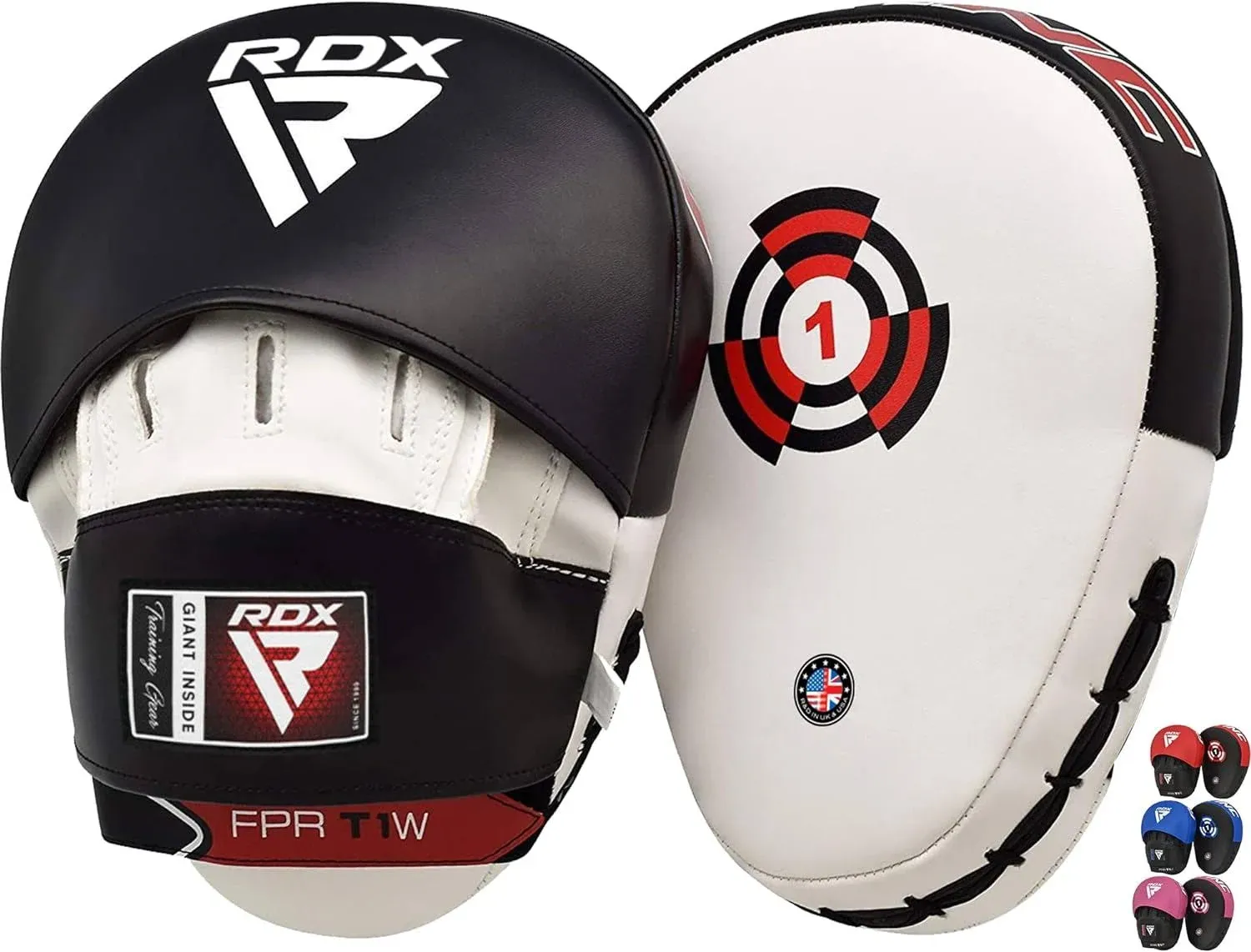 RDX Boxing Pads Focus Mitts, Maya Hide Leather Curved Hook and Jab Target Hand ...