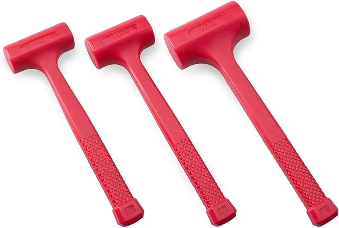 EFFICERE 3-Piece Premium Dead Blow Hammer and Unicast Mallet Set