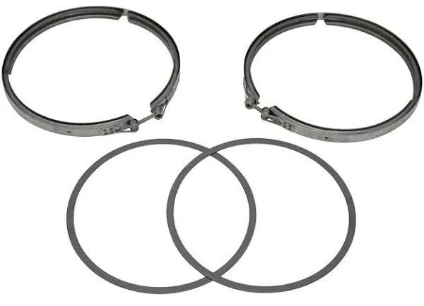 DPF Filter Clamp &amp; Gasket Kit Fits Volvo Mack Engines OEM#&#039;s 21212522 21212520 