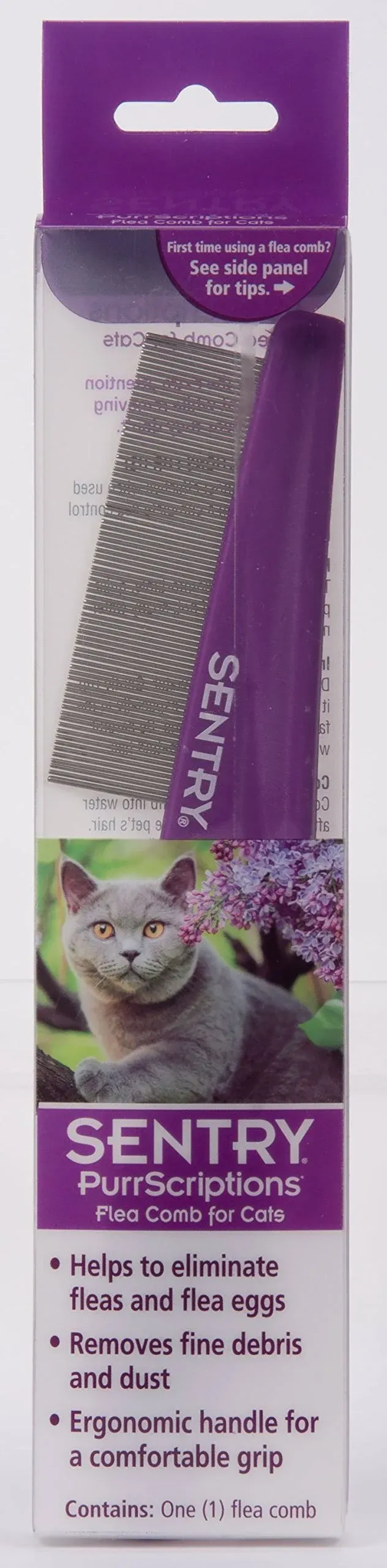 Fine Pet Cat Fur Hair Shedding Grooming Flea Comb Stainless Pin Brush Kitten