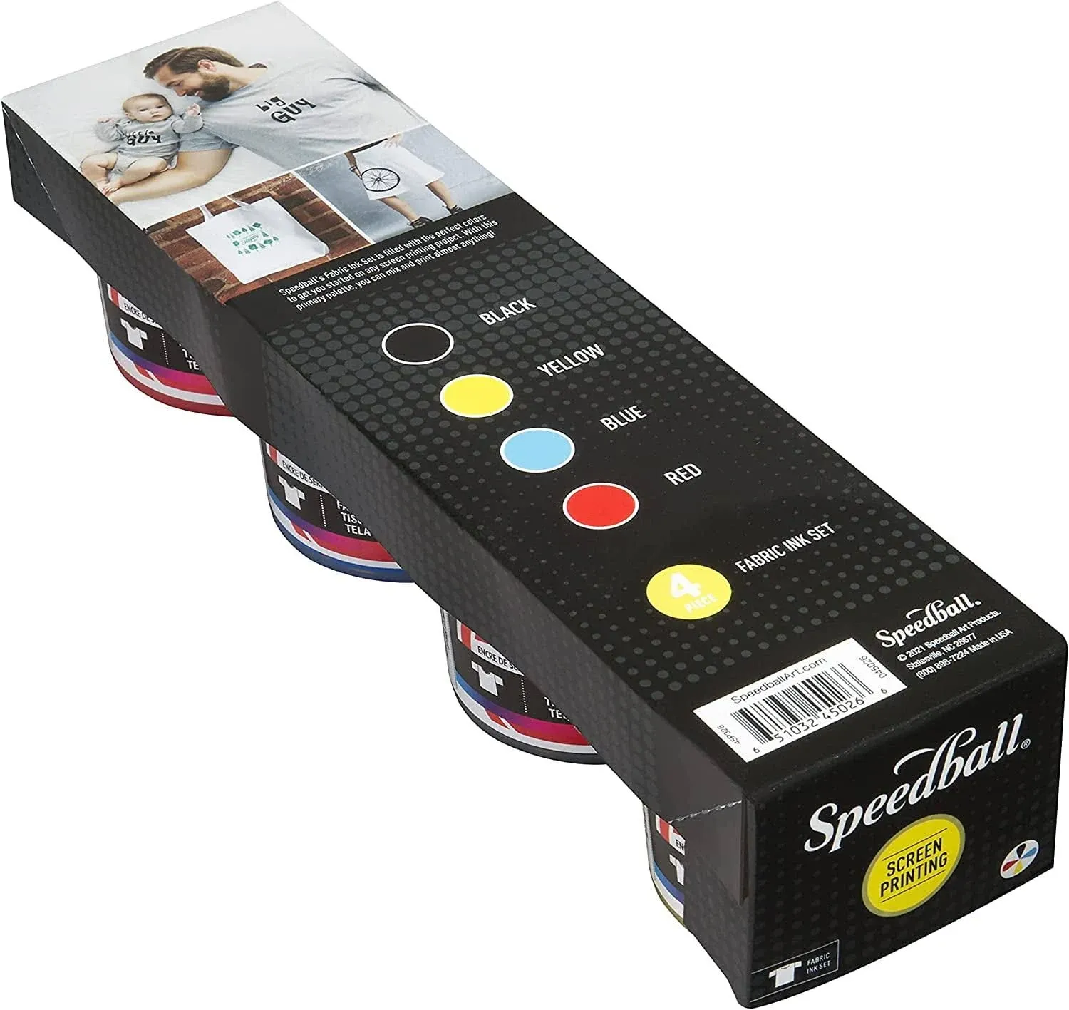 Speedball Fabric Ink Screen printing Ink Starter Set 4 Color New In Box