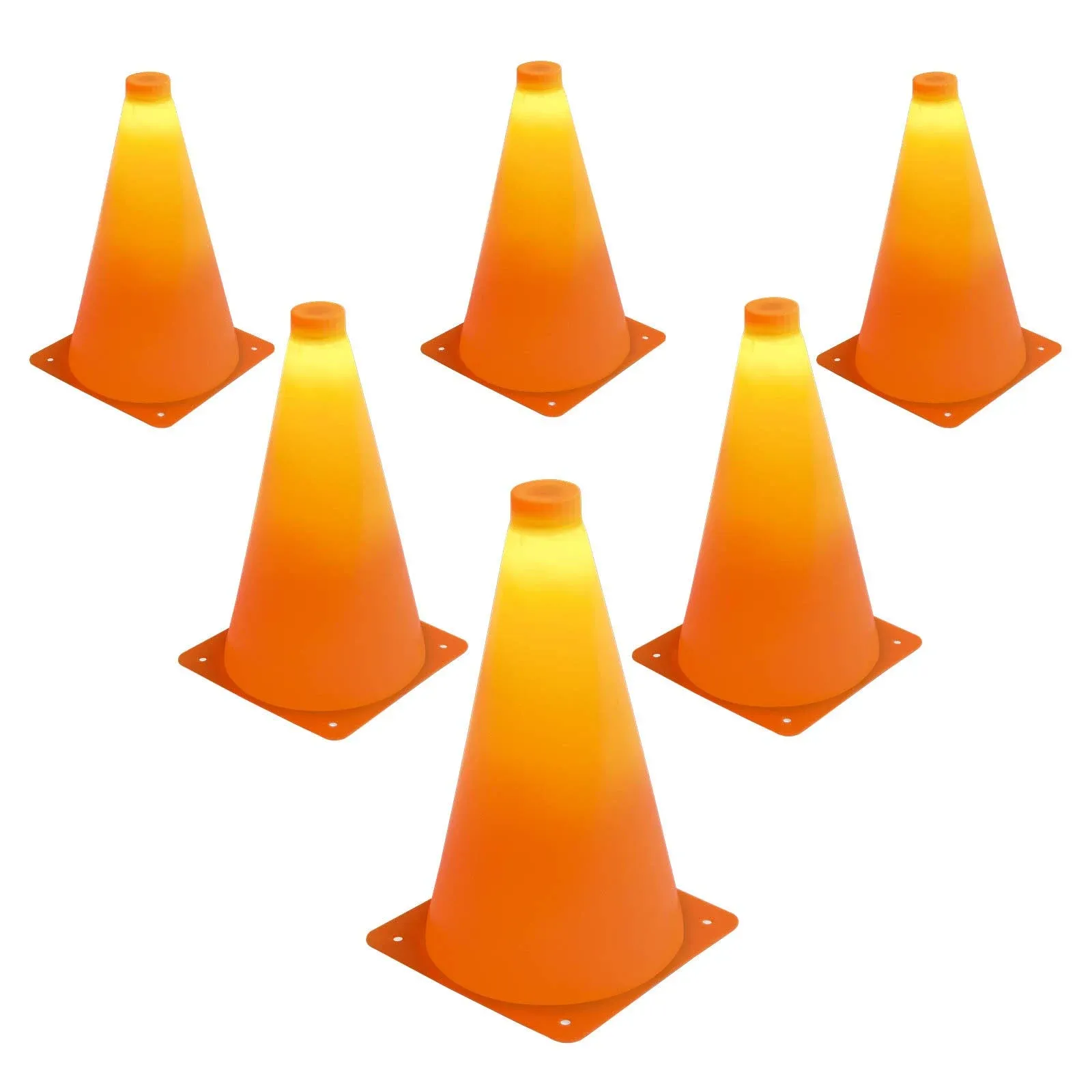 GoSports LED Night Light Up Sports Training Safety Cones - Soccer Football Track