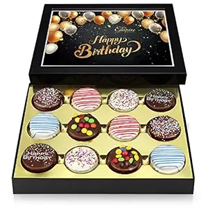 Chocolate Cookies Birthday Gift Basket for Men and Women Gourmet Chocolate Happy Birthday Treats for Food Gifts Chocolate Gif