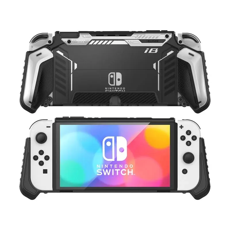 i-Blason Armorbox for Nintendo Switch OLED Case 2021 Dockable Comfortable Grip Protective Anti-Scratch Case Compatible with Nintendo Switch OLED Model and Joy-Con Controller (White)