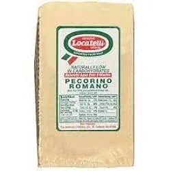 Locatelli Italy Pecorino Romano Cheese Fresh Block 2-lbs Approx Imported from Italy