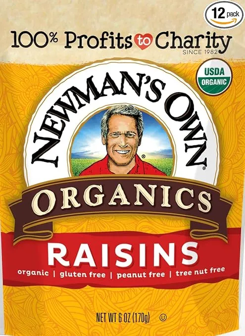 "Newman's Own Organics California - Raisins - Case of 12 - 6 oz."