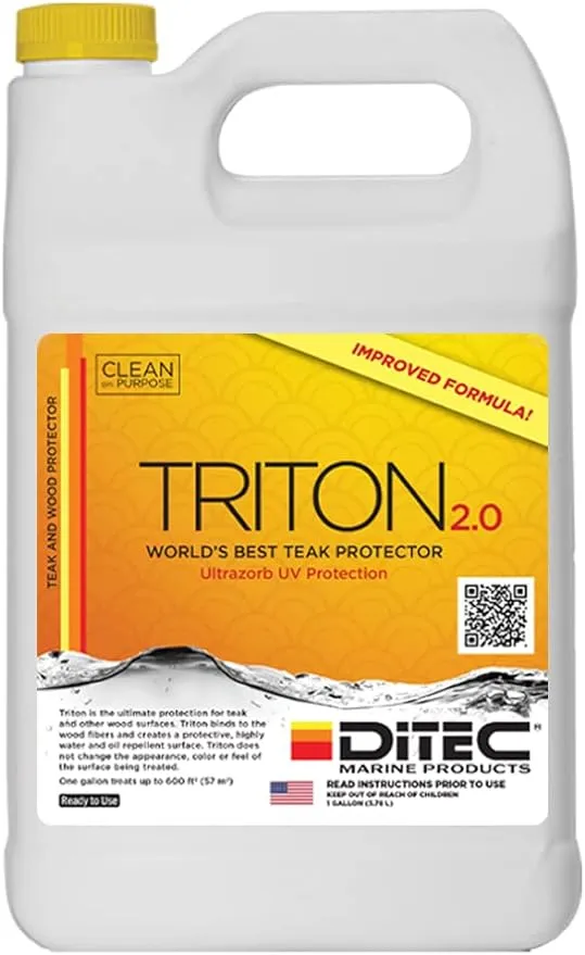 DITEC Triton 2.0 - Teak Protector | Teak Wood Protection, Teak Oil Alternative | Marine Teak Sealer and Water Repellant