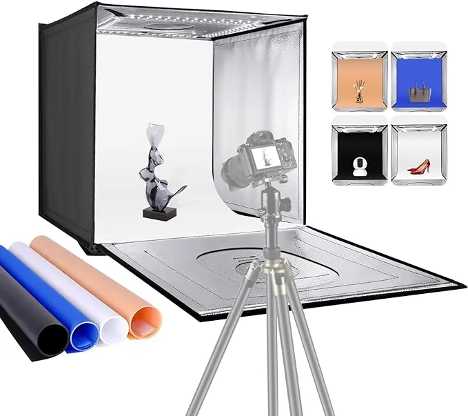 Neewer Tabletop Photo Studio Light Tent 24 x 24", Shooting Tents, 24x24x24", LED ...