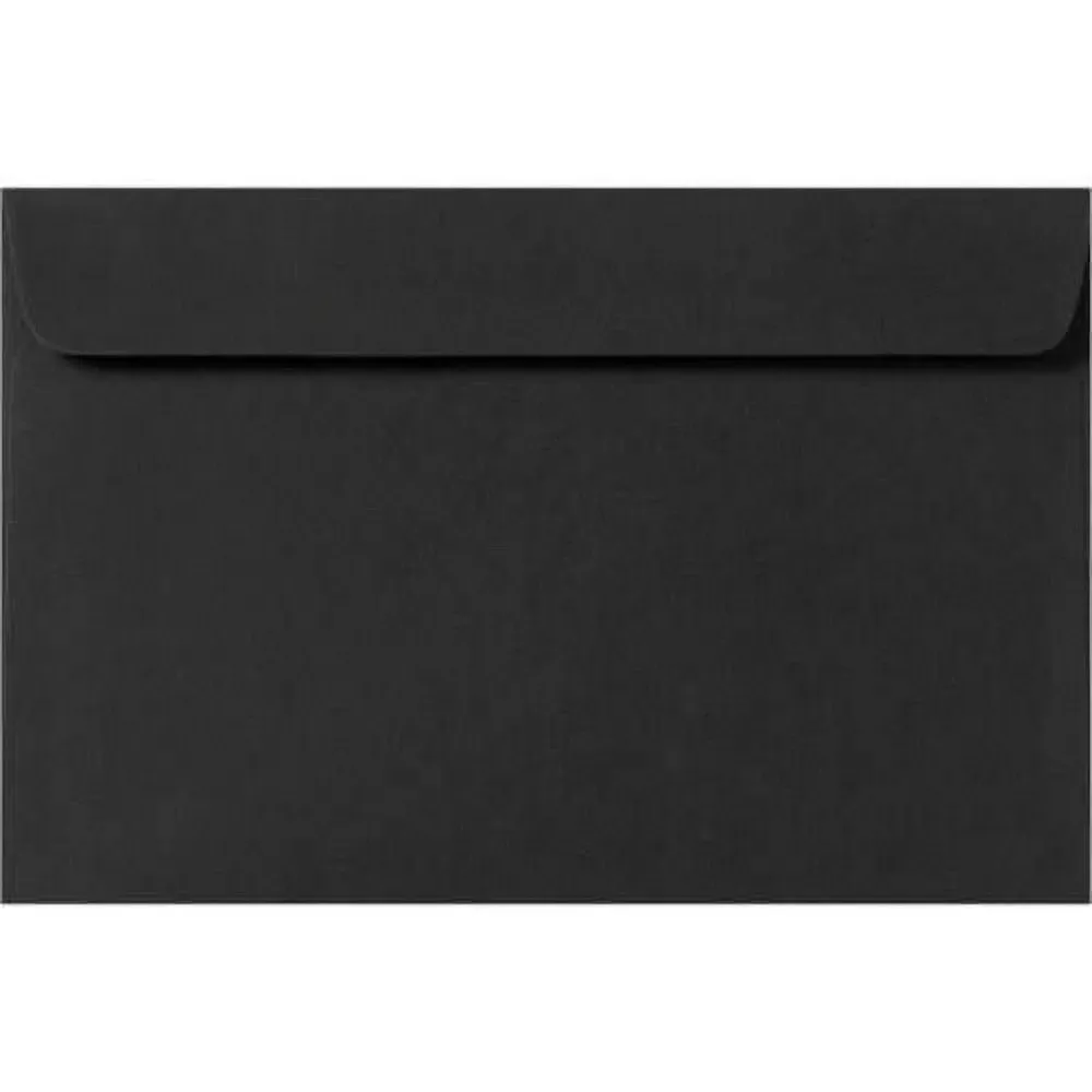 LUX 9 x 12 Booklet Envelopes 50/Pack Midnight Black (F-6075-B-50)