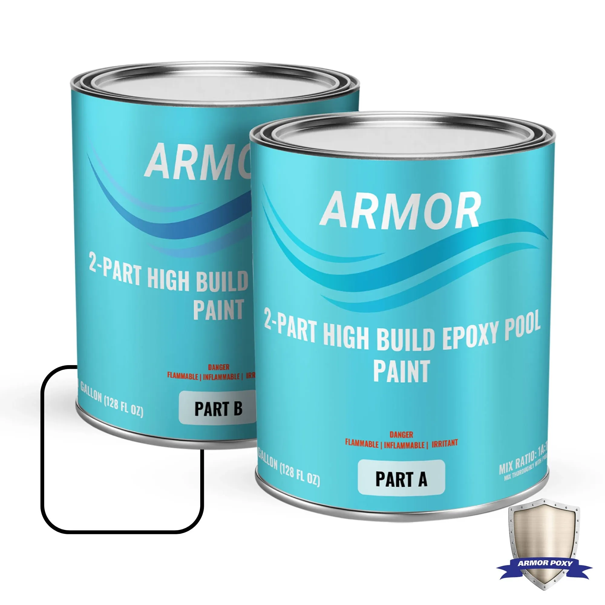 2 Part Epoxy Gloss White Epoxy Pool Paint Exterior Concrete Pool Paint 2 Gallon