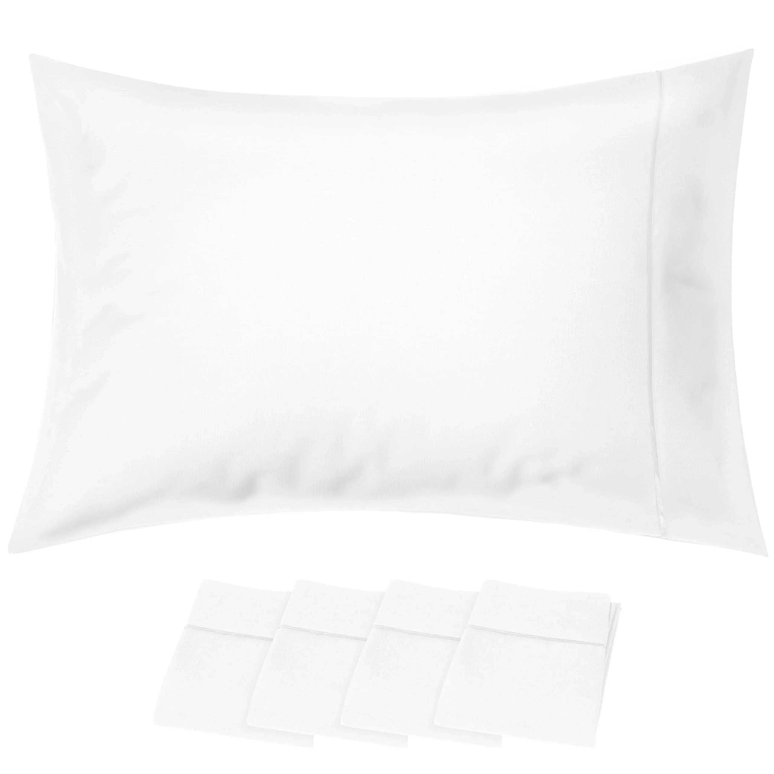 Beckham Hotel Collection Pillow Case 4 Pack Soft Brushed Luxury Wrinkle Resistant Microfiber