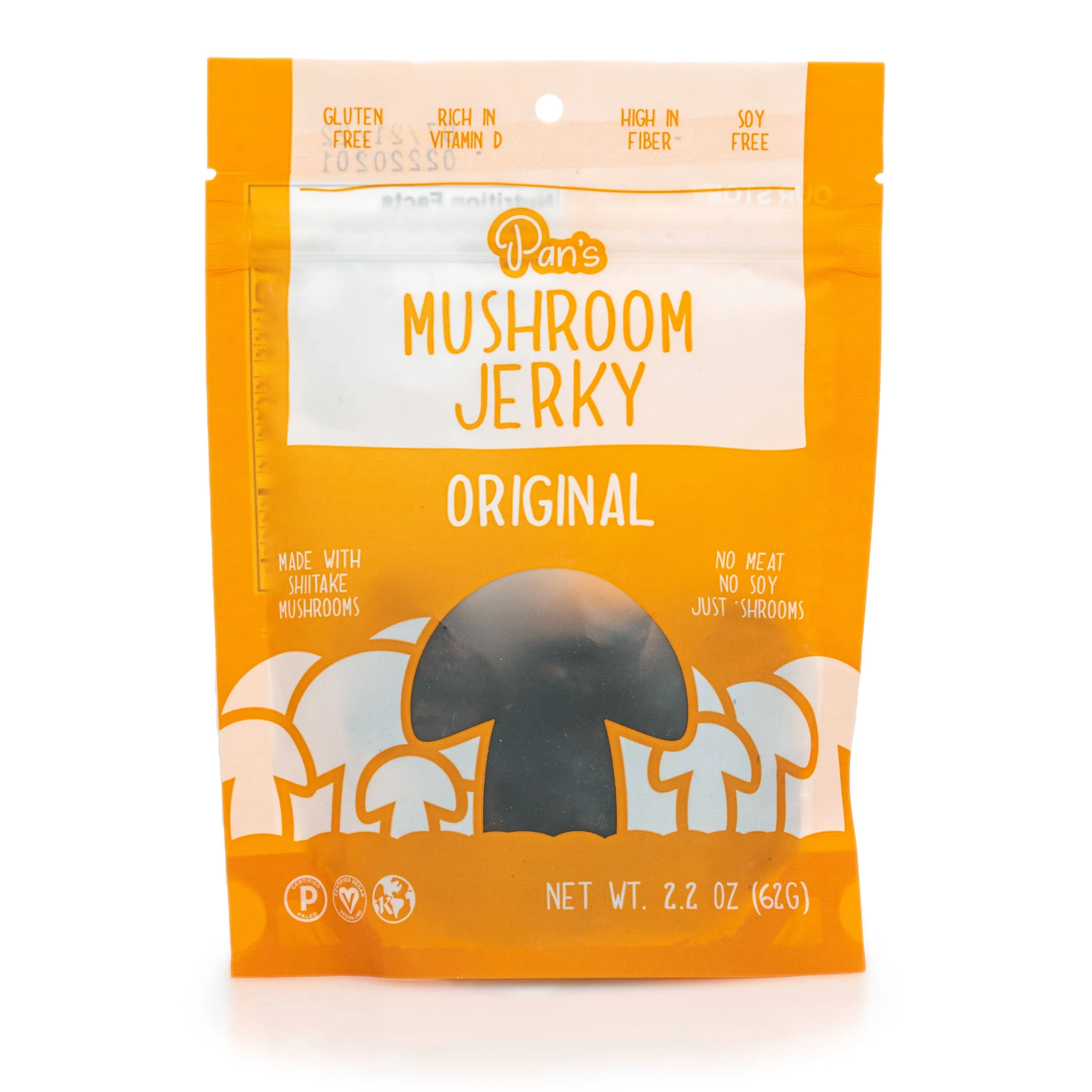 Pan's Mushroom Jerky, Original - 2.2 oz