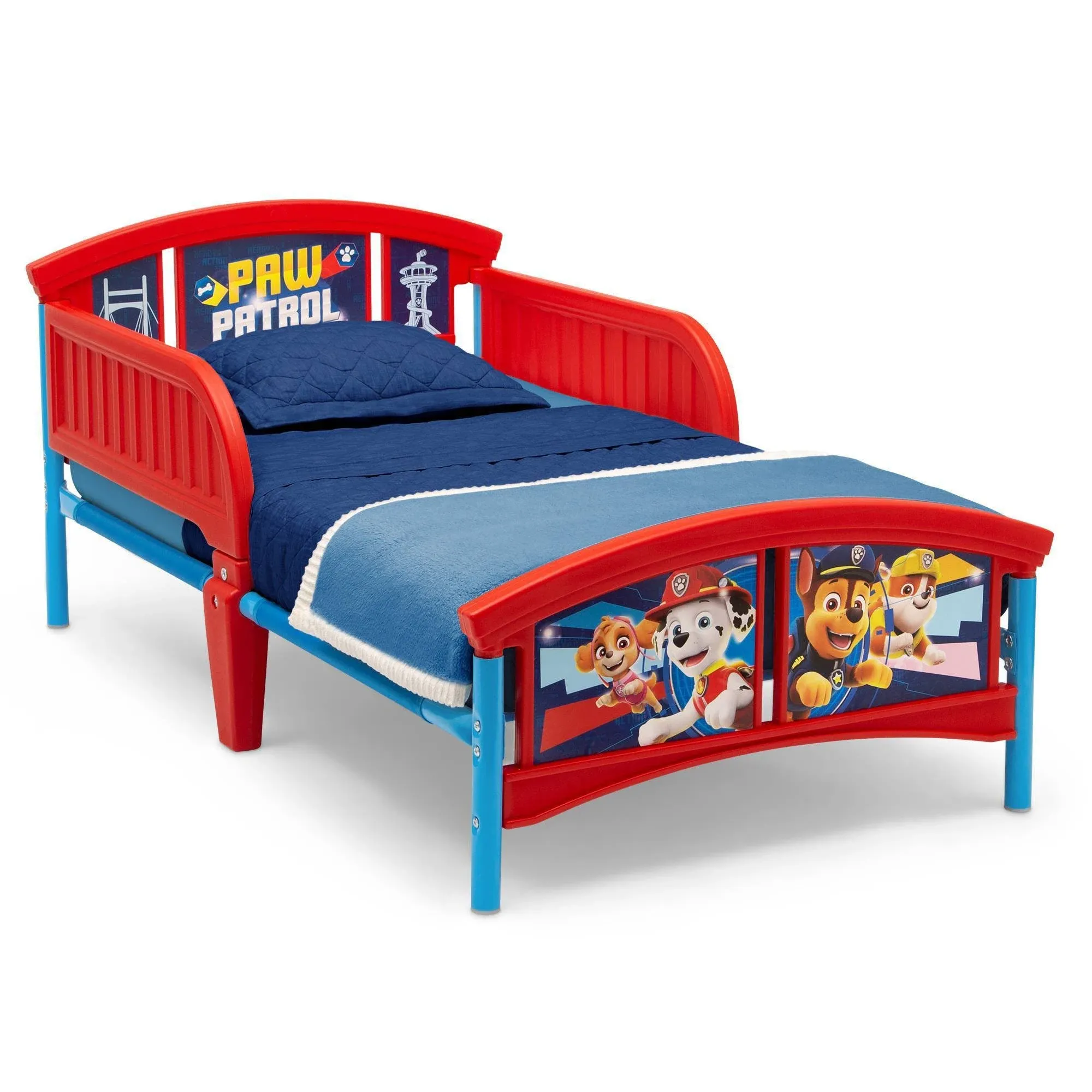 PJ Masks Toddler Bed Guard Rails Steel Frame Kids Bedroom Child Furniture Blue