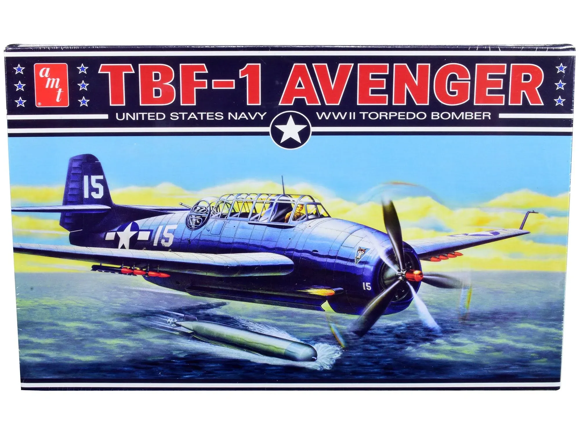 AMT 1/48 Scale Model Kit - Skill 2 Grumman TBF-1 Avenger Torpedo Bomber