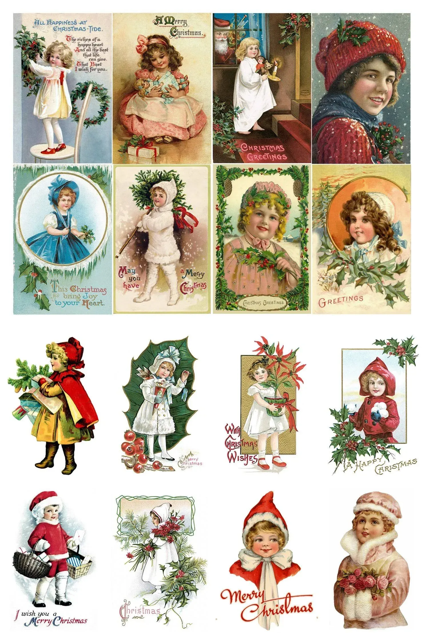 Your Girls FLONZ Vintage Christmas Decoupage Paper Pack