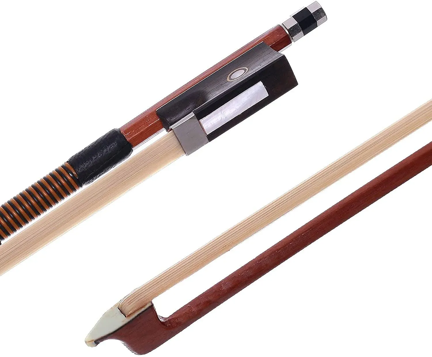 AMZZ Premium 4/4 Violin Bow - Octagonal Brazilwood Stick with Ebony Frog and Mongolian Horse Hair for Professional Players and Students