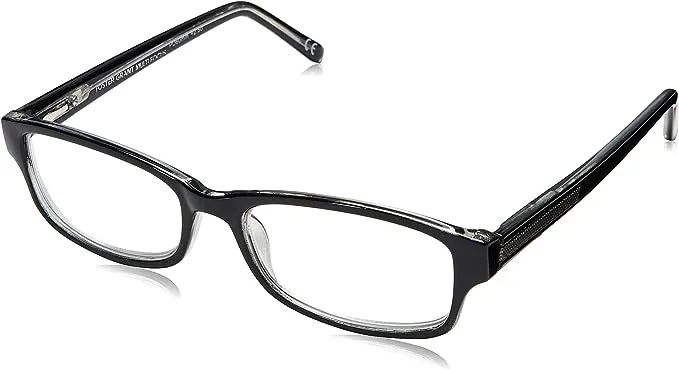 Foster Grant James Multifocus Reading Glasses Black/Transparent 2.5 x