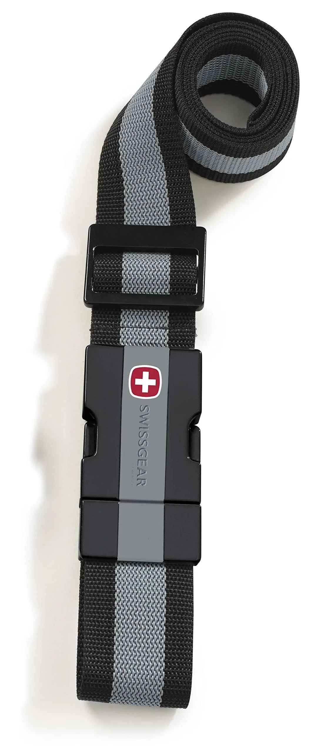 Swiss Gear Luggage Strap Black and Gray Snap Lock Buckle adjustable