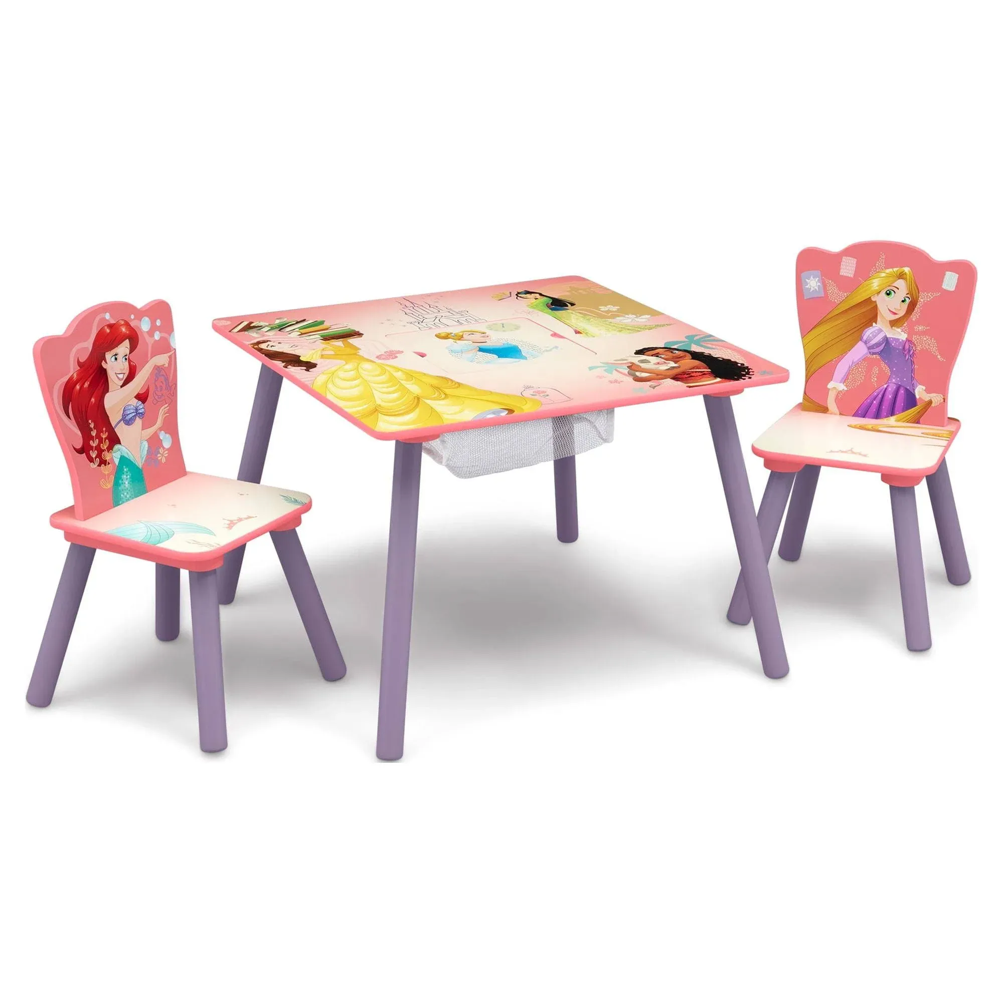 Disney Licensed Children's Table and Chairs Set, Pink, Composite