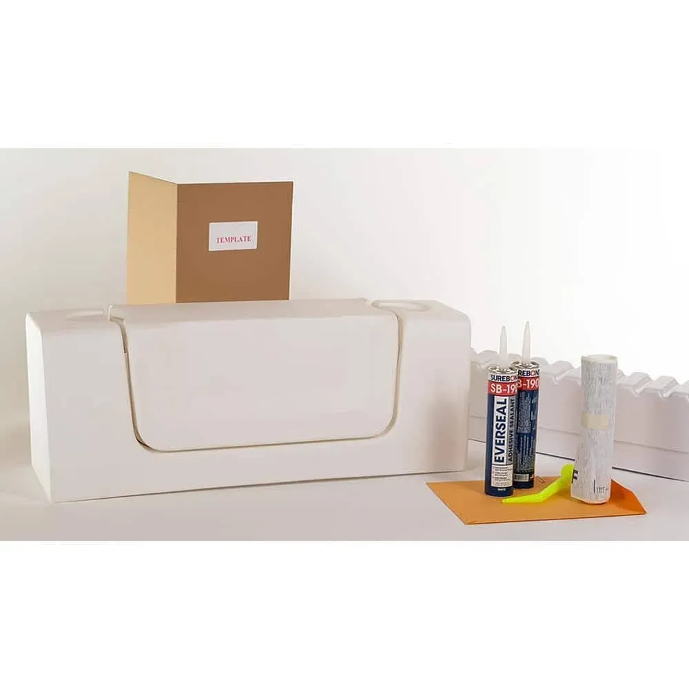 Cleancut Wide White Convertible Bathtub Conversion Kit