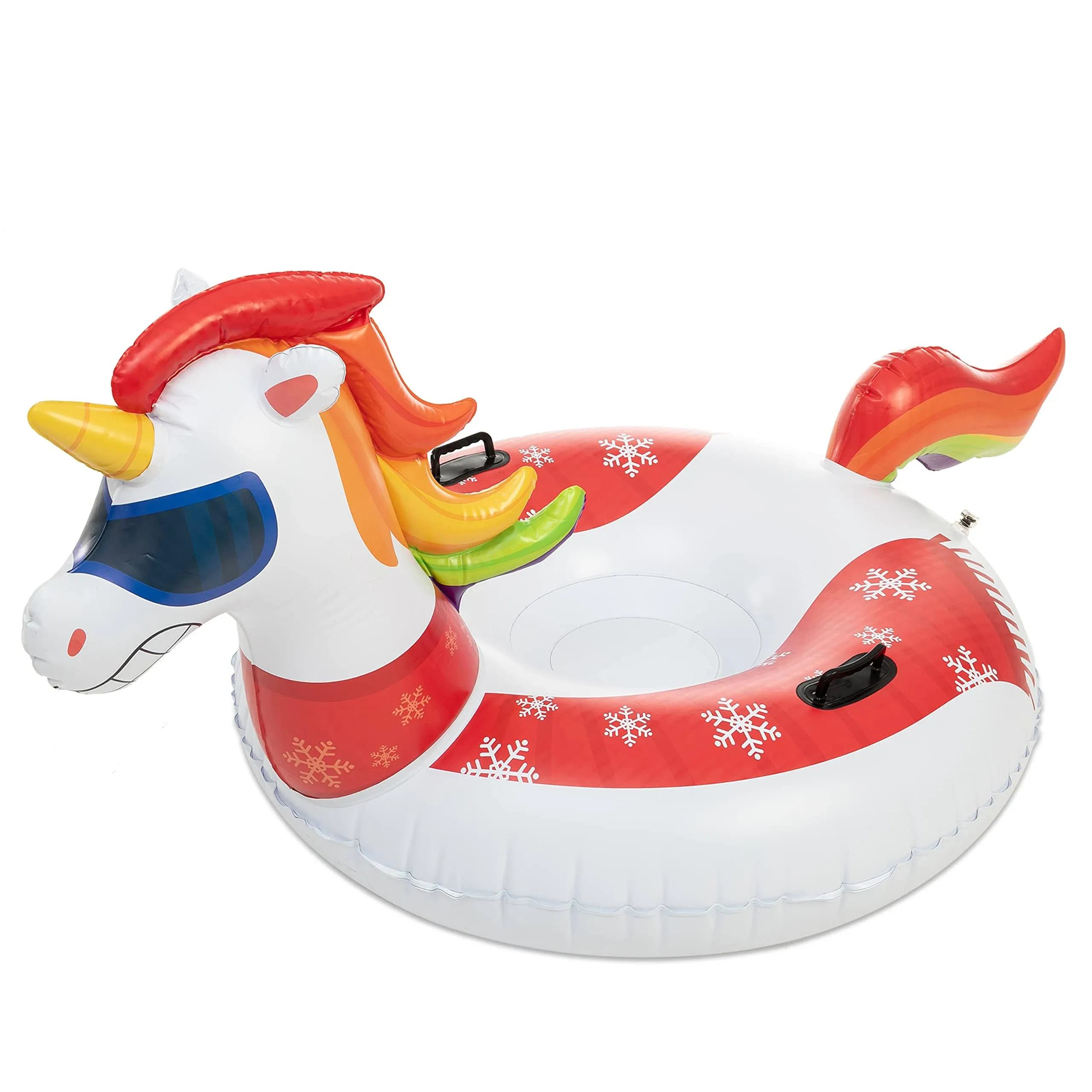 Inflatable Unicorn Snow Tube 47-Inch Heavy-Duty