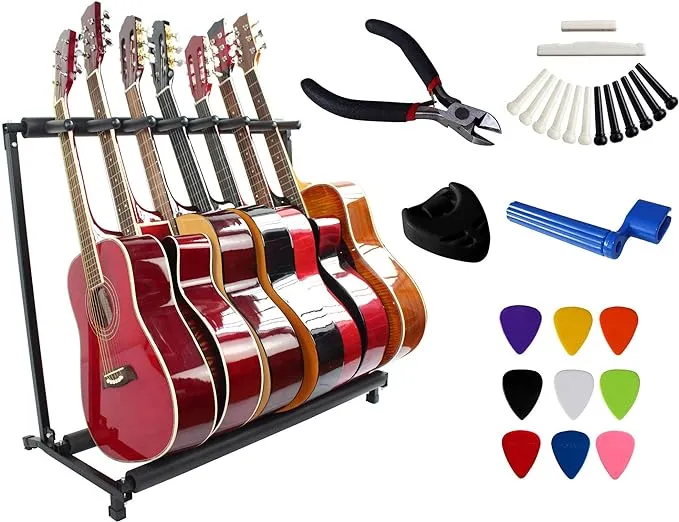 YMC Folding Multiple Guitar Stand