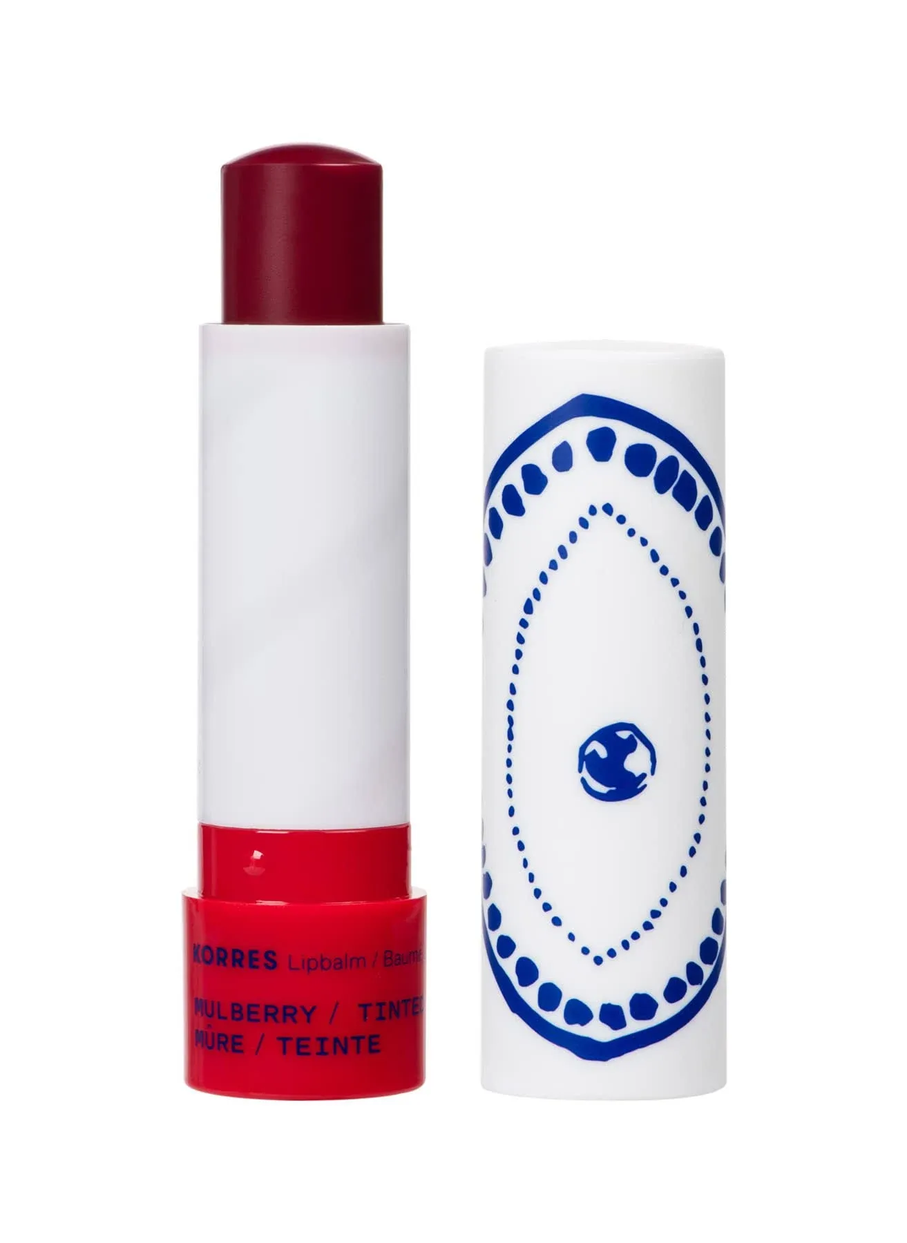 Korres Mulberry Tinted Lip Balm 4.5gr, Shea+Cocoa Butter,Vit E, 97% Natural