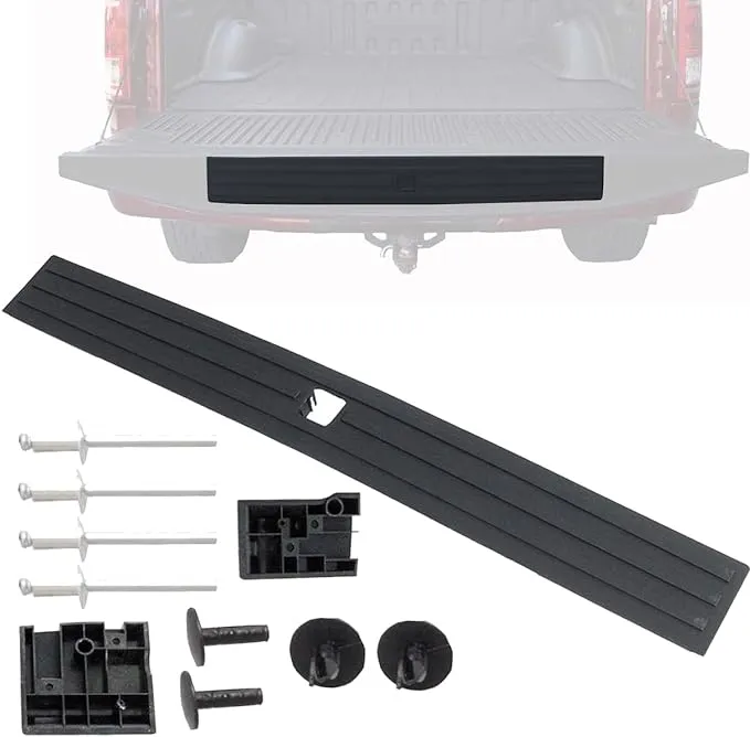 KARPAL Center Flexible Flex Step Tailgate Cap Mad Molding Trim w/Release Button Compatible with Ford F150 F-150 2015-2020