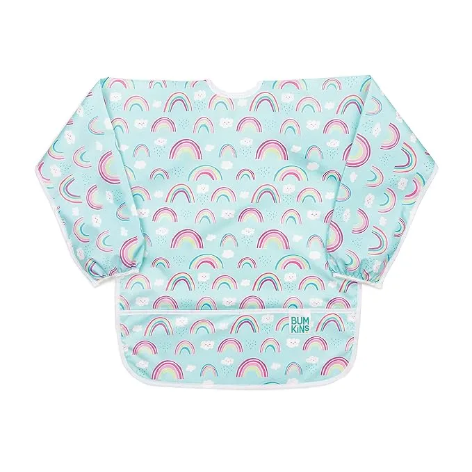 Long Sleeve Kids Waterproof Art Smock | Rainbows| Bumkins Baby