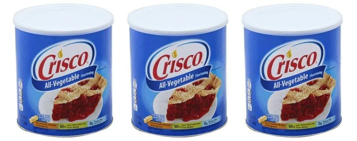 Crisco Vegetable Shortening, 48 fl oz (Pack of 3)