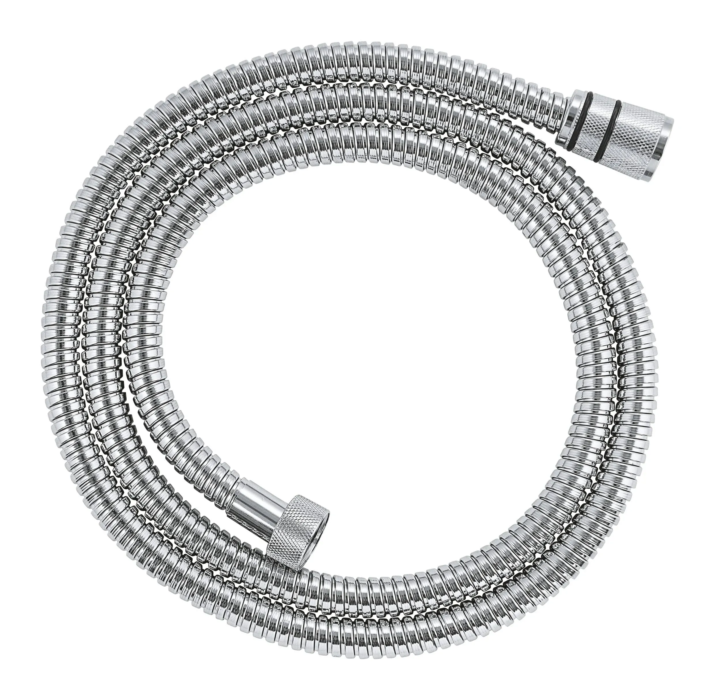 GROHE VitalioFlex Metal Long-Life TwistStop - Shower Hose 1.5 m (Tensile Strength 50 kg, Pressure Resistance Up to 16 Bar, Heat Resistance 75°C, Universal Connection G 1/2" x 1/2"), Chrome, 22101000