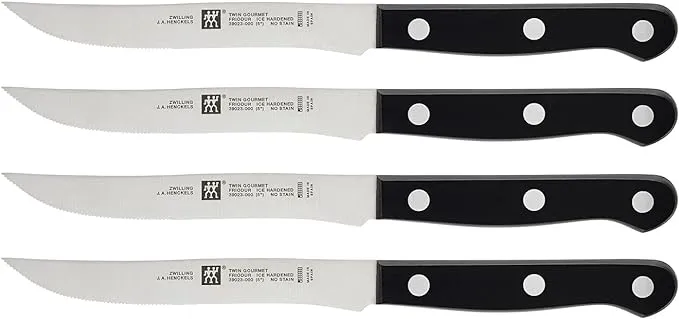 ZWILLING Steak Knife Set, 4 pc, black