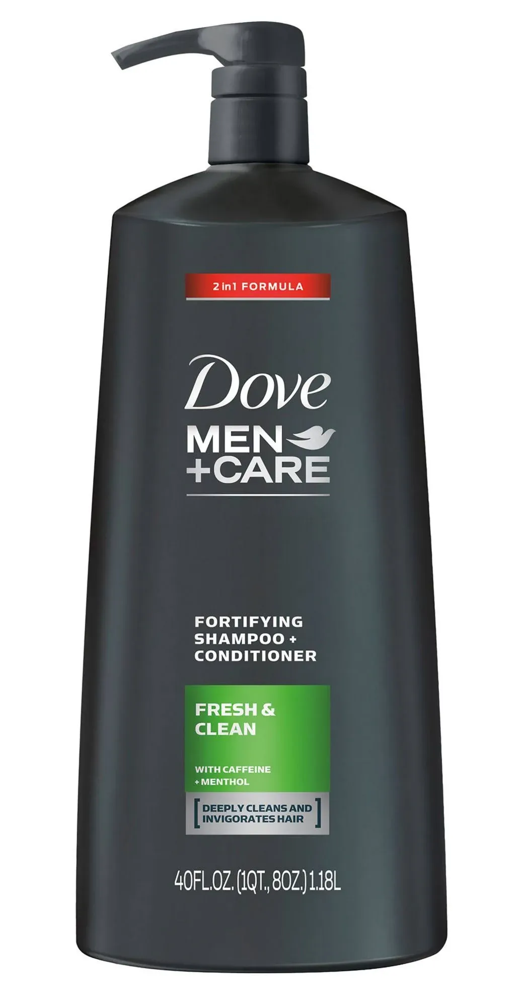 Dove Men+Care Fortifying 2 in 1 Shampoo and Conditioner for Normal to Oily Hair Fresh and Clean with Caffeine Helps Strengthen and Nourish Hair 40 oz