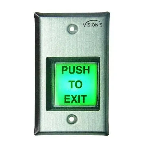 Visionis VIS-7000 Green Square Request to Exit button for Door Access Control