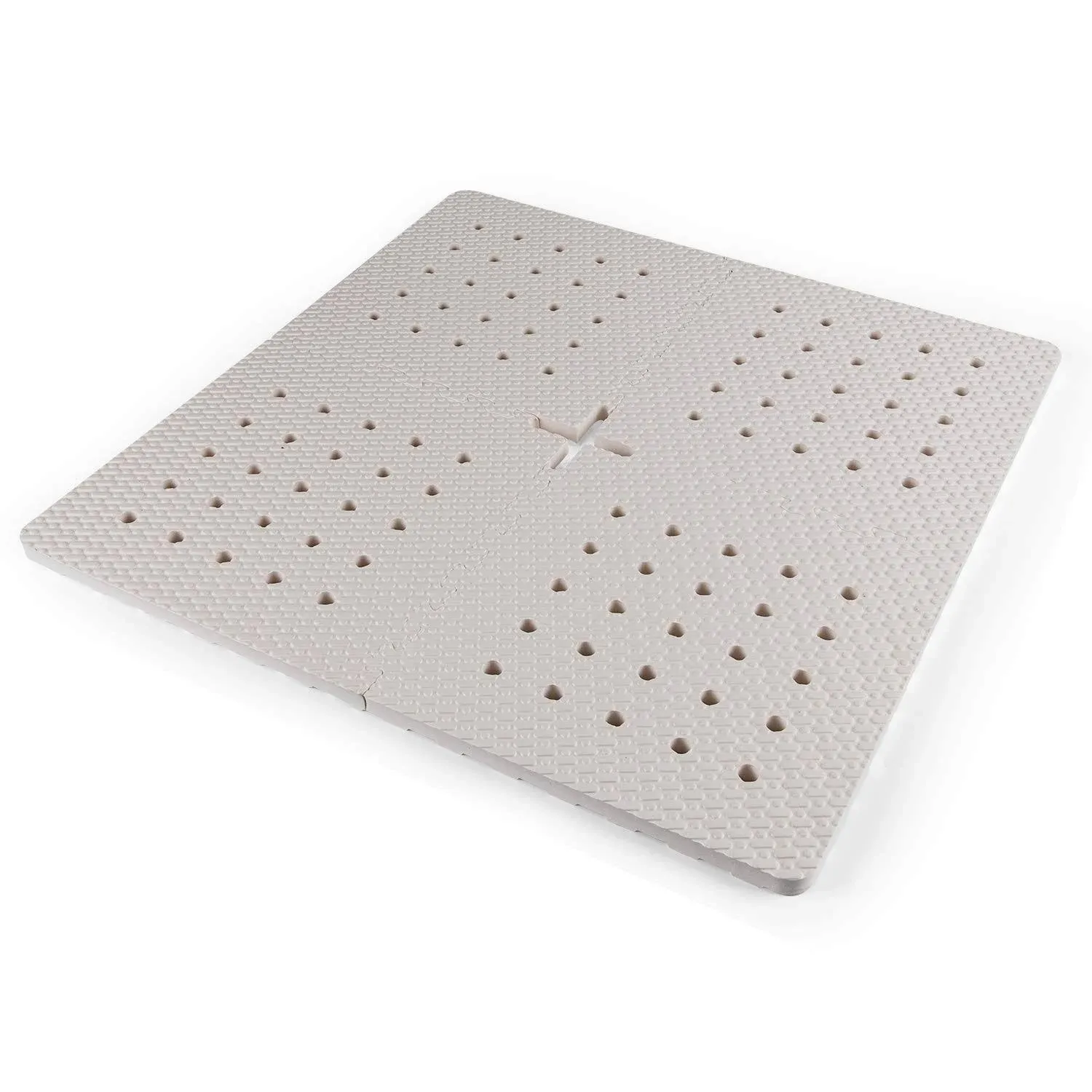 Bowerbird Original Anti-Fatigue Shower Stall Mat - Extra Thick and Soft Foam Material Comfortably Cushions Your Feet - Square - 4 Interlocking Tiles