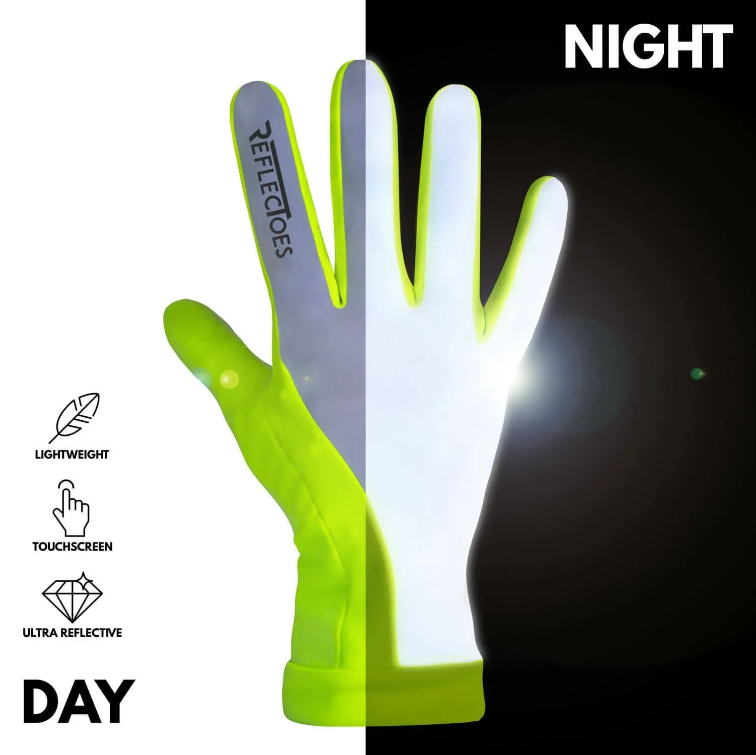 ReflecToes Reflective Running Gloves