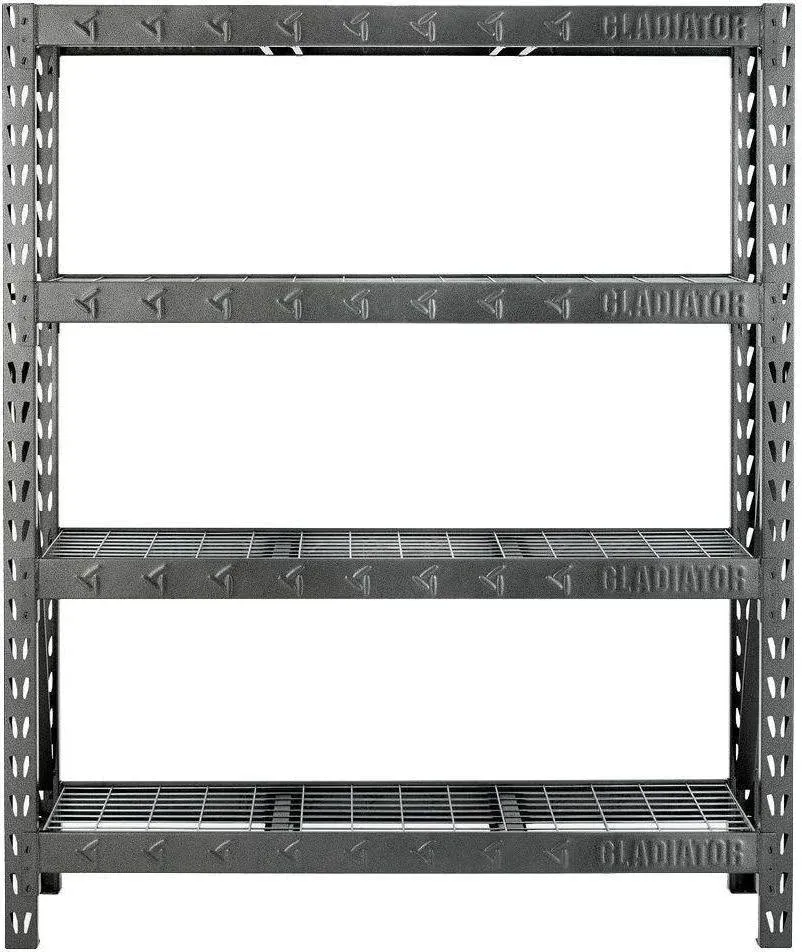 Gladiator® 60" Wide Heavy Duty Rack with Four 18" Deep Shelves