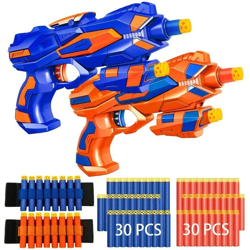 2 Pack Blaster Guns Toy Boy Toys for Nerf Party Supplies Kids Toddlers Toys