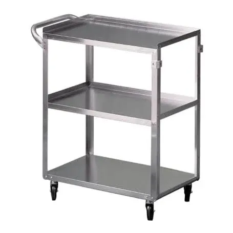 McKesson Utility Cart, Stainless Steel, 15-1/2 x 24 inch, Silver