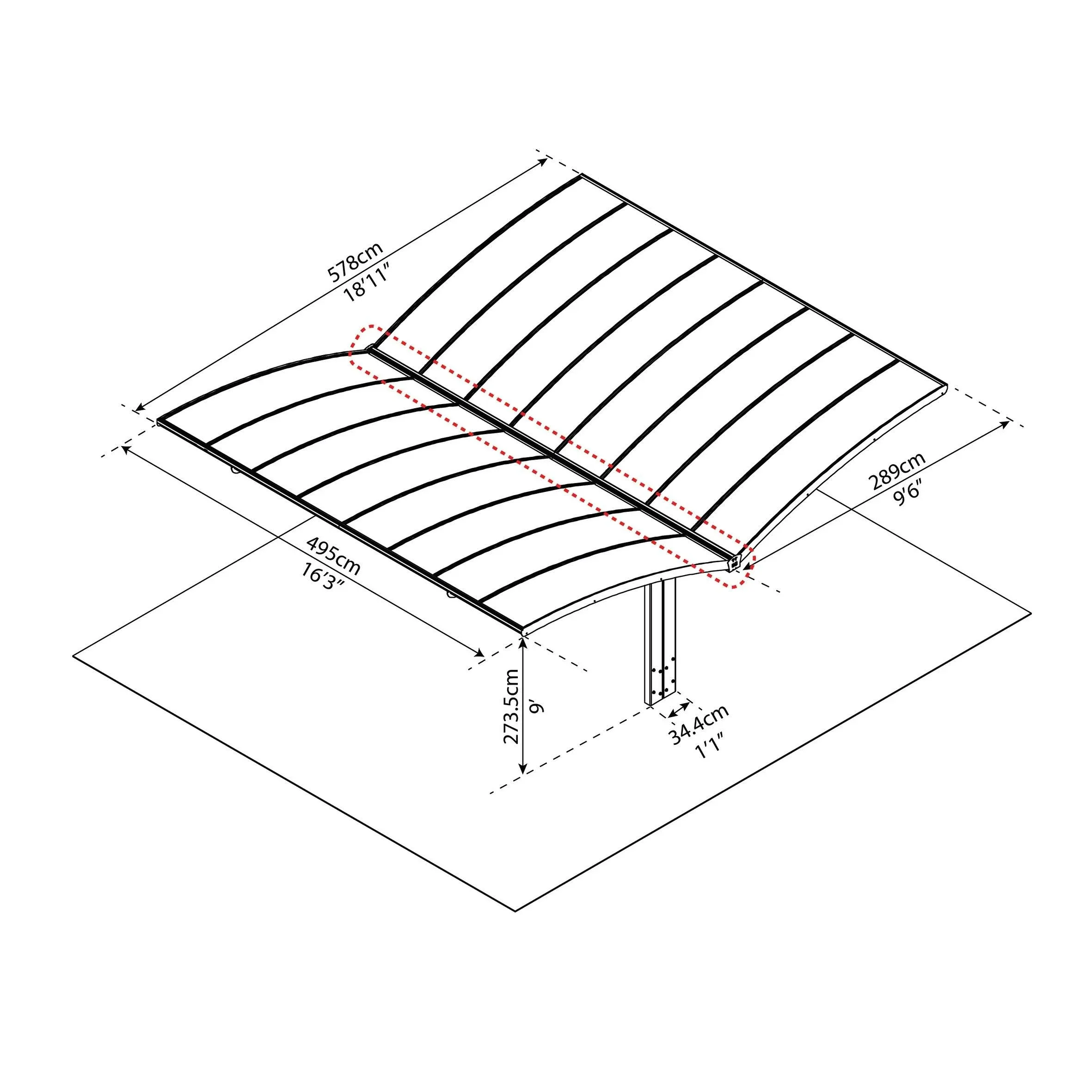 Palram Arizona Wave Double Carport