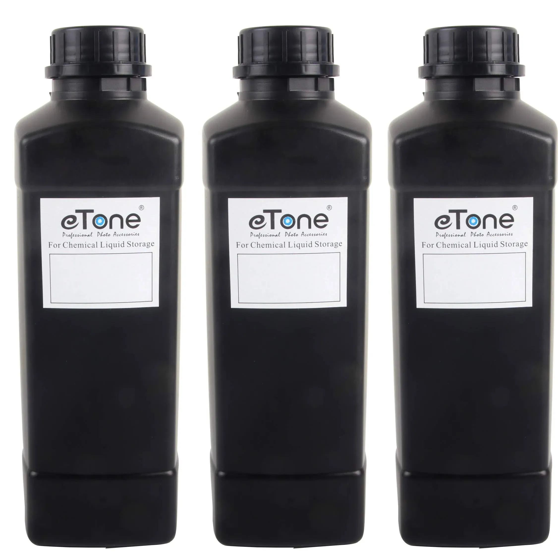 Etone 3X 1000ml Darkroom Chemical Storage Bottles