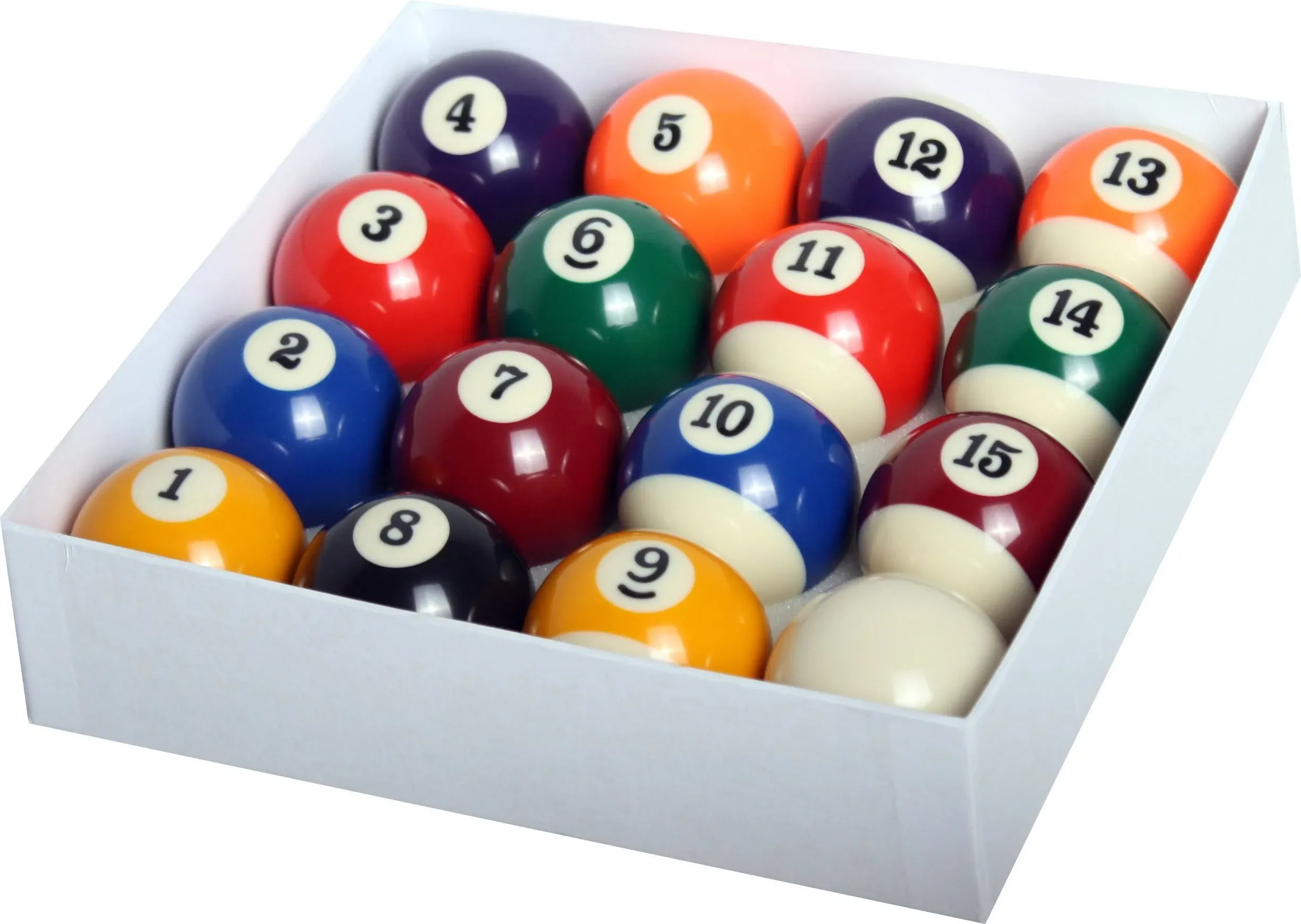 New Billiard Deluxe Pool Ball Set Standard Size 2-1/4&#034; Shipped In Padded Bag 