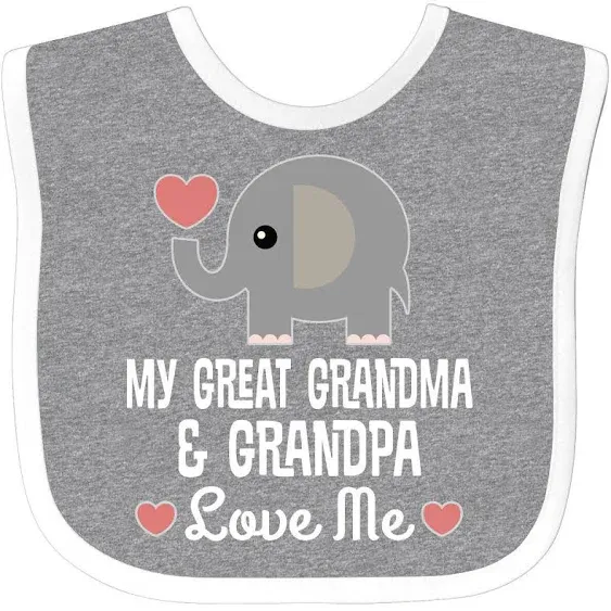 inktastic My Great Grandma and Great Grandpa Love Me Baby Bib